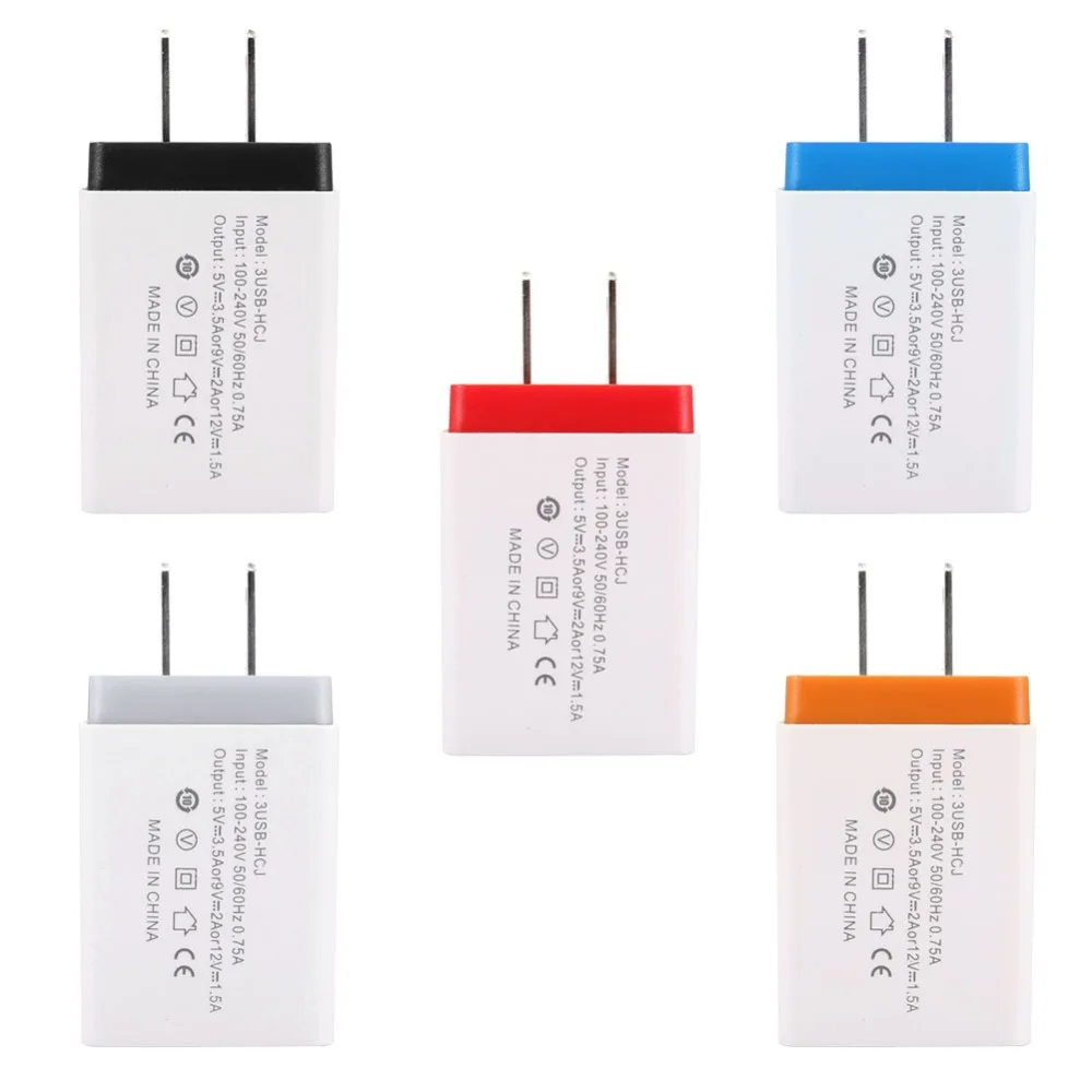 US/EU Portable Travel 3 USB Ports Wall Charging Mobile Phone Charger Power Adapter For Universal Mobile Phone Charger
US/EU Portable Travel 3 USB Ports Wall Charging Mobile Phone Charger Power Adapter For Universal Mobile Phone Charger