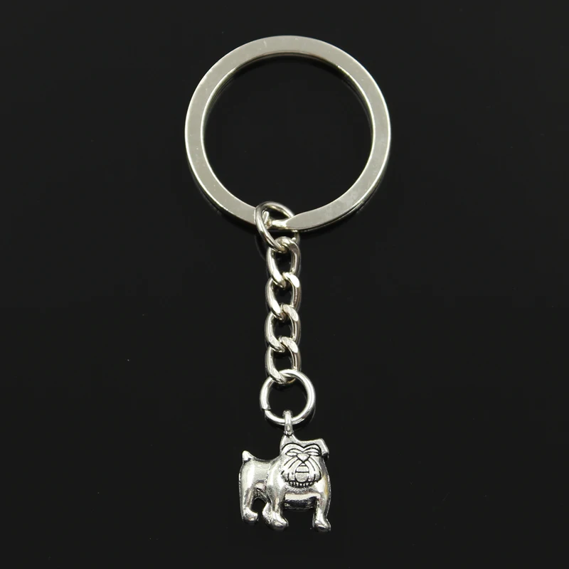 Fashion 30mm Key Ring Metal Key Chain Keychain Jewelry Antique Silver Bronze Plated dog pug bulldog 17x13mm Pendant
Fashion 30mm Key Ring Metal Key Chain Keychain Jewelry Antique Silver Bronze Plated dog pug bulldog 17x13mm Pendant