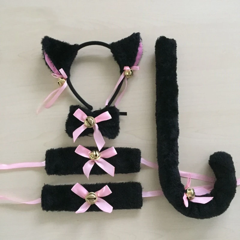 LOVELIVE Cospaly Cute Kawail Cartoon Cat Tail Ears With Bow And Bells Cat Neko Hairbands Ears Set Maid Lolita Plush FX18
LOVELIVE Cospaly Cute Kawail Cartoon Cat Tail Ears With Bow And Bells Cat Neko Hairbands Ears Set Maid Lolita Plush FX18