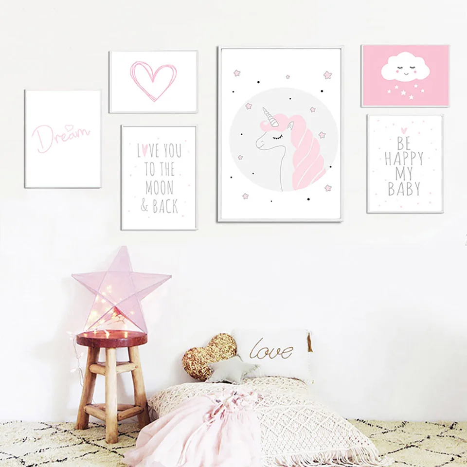 Nordic Prints Canvas Painting Home Decoration Unicorn Wall Art Letter Pictures Watercolor Creative Modular For Girl Room Poster
Nordic Prints Canvas Painting Home Decoration Unicorn Wall Art Letter Pictures Watercolor Creative Modular For Girl Room Poster