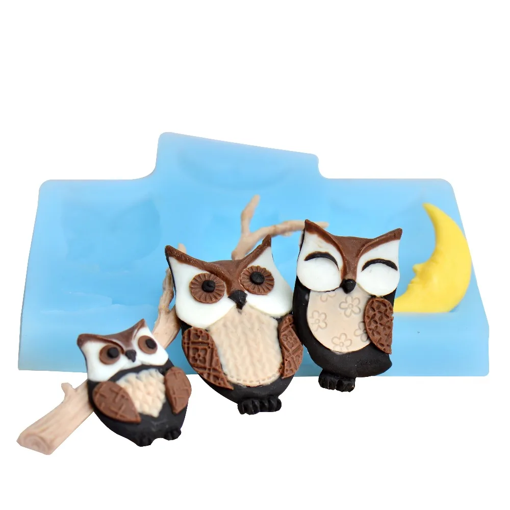 Сова Форма силиконовые формы Fondant (сахарная) для пирожных Сделай Сам декоративное