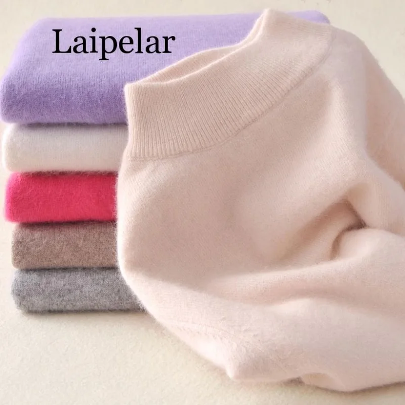 Laipelar Women Cashmere Elastic Autumn Winter Half Turtleneck Sweaters and Pullovers Wool Sweater Slim Tight Bottoming Knitted
Laipelar Women Cashmere Elastic Autumn Winter Half Turtleneck Sweaters and Pullovers Wool Sweater Slim Tight Bottoming Knitted