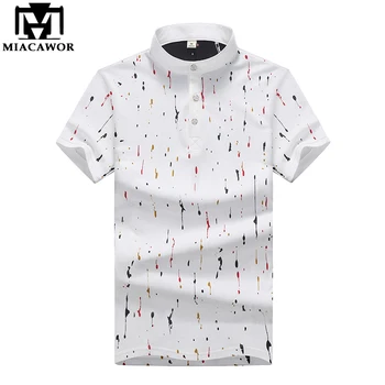 MIACAWOR 2019 New Summer Men Polo shirts Cotton Stand Collar Print Short-sleeve Homme Casual Men Camisa MT601
MIACAWOR 2019 New Summer Men Polo shirts Cotton Stand Collar Print Short-sleeve Homme Casual Men Camisa MT601