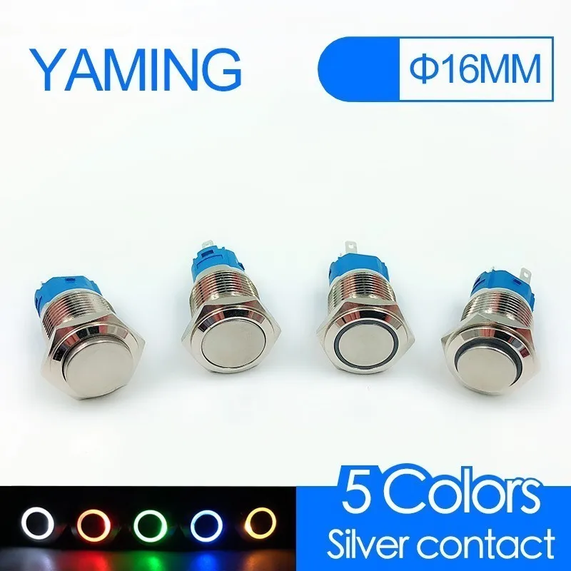 16mm Annular Metal Push Button Switch Ring LED Lamp Power Mark Symbol Momentary self-reset Car Auto Engine PC Power Start
16mm Annular Metal Push Button Switch Ring LED Lamp Power Mark Symbol Momentary self-reset Car Auto Engine PC Power Start