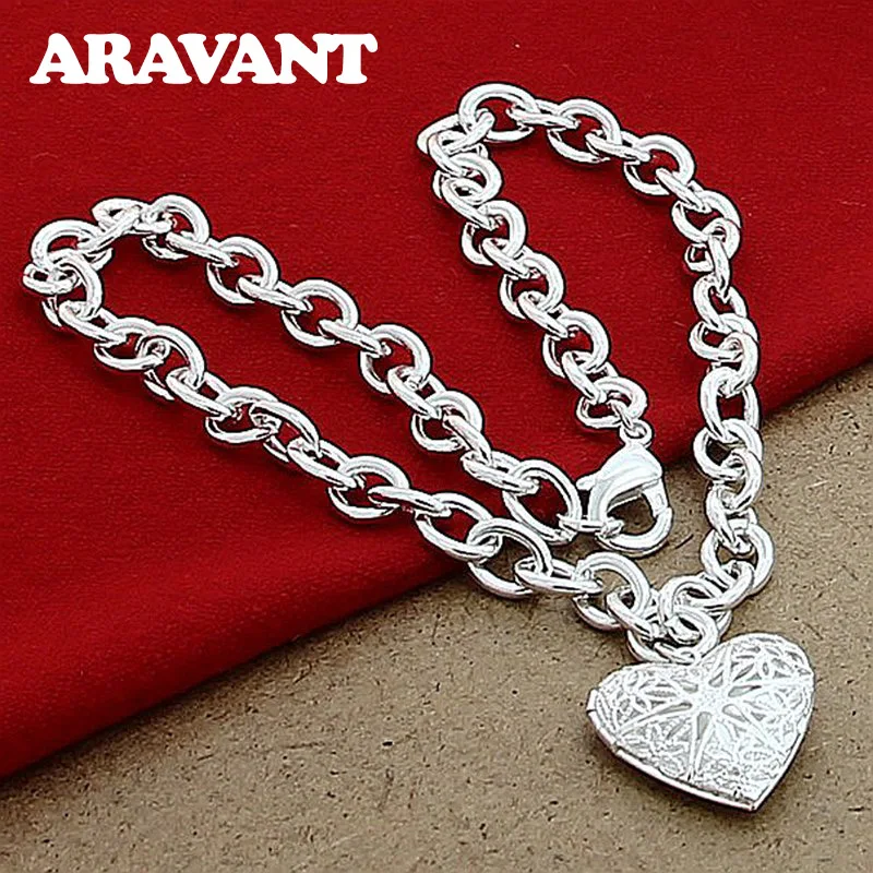 925 Silver Heart Photo Frame Pendant Necklaces For Women Men Fashion Jewelry Accessories
925 Silver Heart Photo Frame Pendant Necklaces For Women Men Fashion Jewelry Accessories