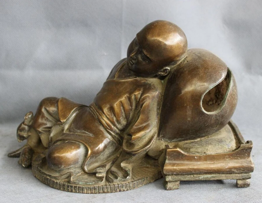 song voge gem S3734 10" Chinese Bronze Buddhist Pray Sleep Monk Buddha On Bless Fish Blowing Statue
song voge gem S3734 10" Chinese Bronze Buddhist Pray Sleep Monk Buddha On Bless Fish Blowing Statue