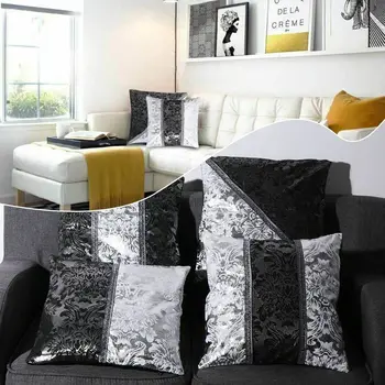 Luxury Vintage Black Silver Floral Cushion Cover Pillow Case For Car Sofa Decor Pillowcase Home Decorative Pillow Cover 45x45cm
Luxury Vintage Black Silver Floral Cushion Cover Pillow Case For Car Sofa Decor Pillowcase Home Decorative Pillow Cover 45x45cm