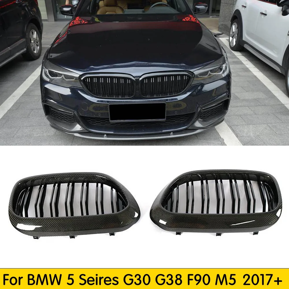 For G30 M5 Car styling Kidney Real Carbon Fiber & M-color Auto Front Racing Grills Grille for BMW G30 G38 F90 M5 New 5 Series
For G30 M5 Car styling Kidney Real Carbon Fiber & M-color Auto Front Racing Grills Grille for BMW G30 G38 F90 M5 New 5 Series