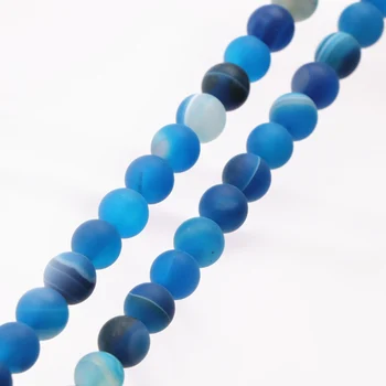 Natural Agates Stone Round Loose Beads for Jewelry Making Vein 6 8 10 12mm Frosted Carnelian Blue Onyx Finding Craft 15inch B384
Natural Agates Stone Round Loose Beads for Jewelry Making Vein 6 8 10 12mm Frosted Carnelian Blue Onyx Finding Craft 15inch B384