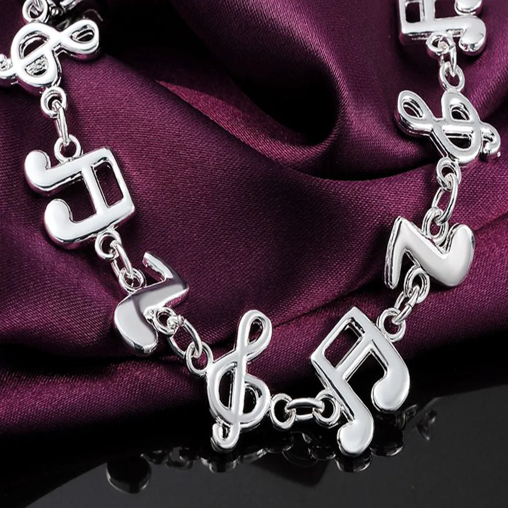 Bracelet New Women Silver Cute Music Note Solid Women Lady Bracelet Bangle Jewelry Bransoletki Damskie Modis Pulseras Mujer #CE2
Bracelet New Women Silver Cute Music Note Solid Women Lady Bracelet Bangle Jewelry Bransoletki Damskie Modis Pulseras Mujer #CE2