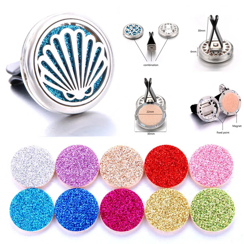 Diffuser Jewelry shell Air Freshener Stainless Vent Freshener Essential Oil Diffuser Car Clip Aromatherapy Pendants The New
Diffuser Jewelry shell Air Freshener Stainless Vent Freshener Essential Oil Diffuser Car Clip Aromatherapy Pendants The New