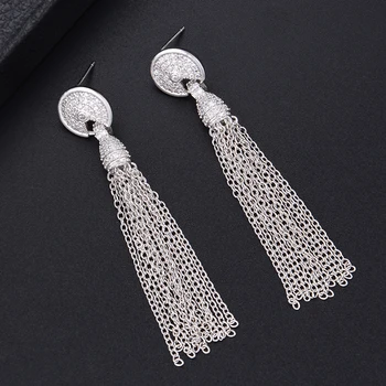 GODKI 69mm Luxury Round Link Chain Tassel Drops Full Mirco Paved Colorful Cubic Zircon CZ Wedding Drop Earring Fashion Jewelry
GODKI 69mm Luxury Round Link Chain Tassel Drops Full Mirco Paved Colorful Cubic Zircon CZ Wedding Drop Earring Fashion Jewelry