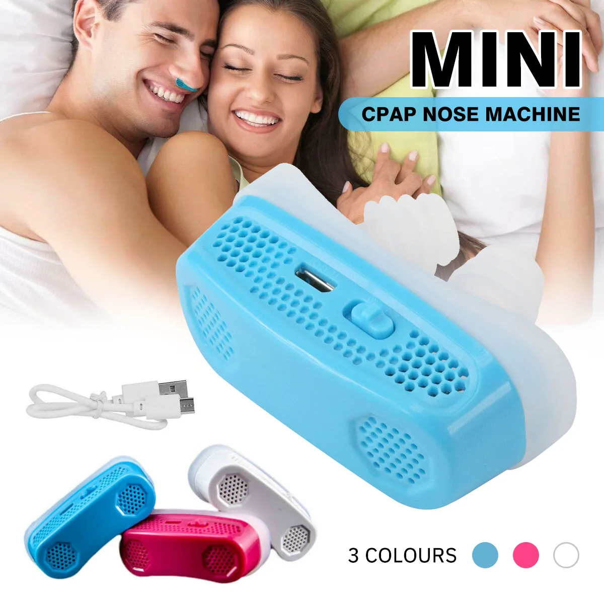 New Mini CPAP Nose Machine Silicone Anti Snoring Electronic Nose Breathing Apparatus Nasal Dilators Apnea Aid Device
New Mini CPAP Nose Machine Silicone Anti Snoring Electronic Nose Breathing Apparatus Nasal Dilators Apnea Aid Device
