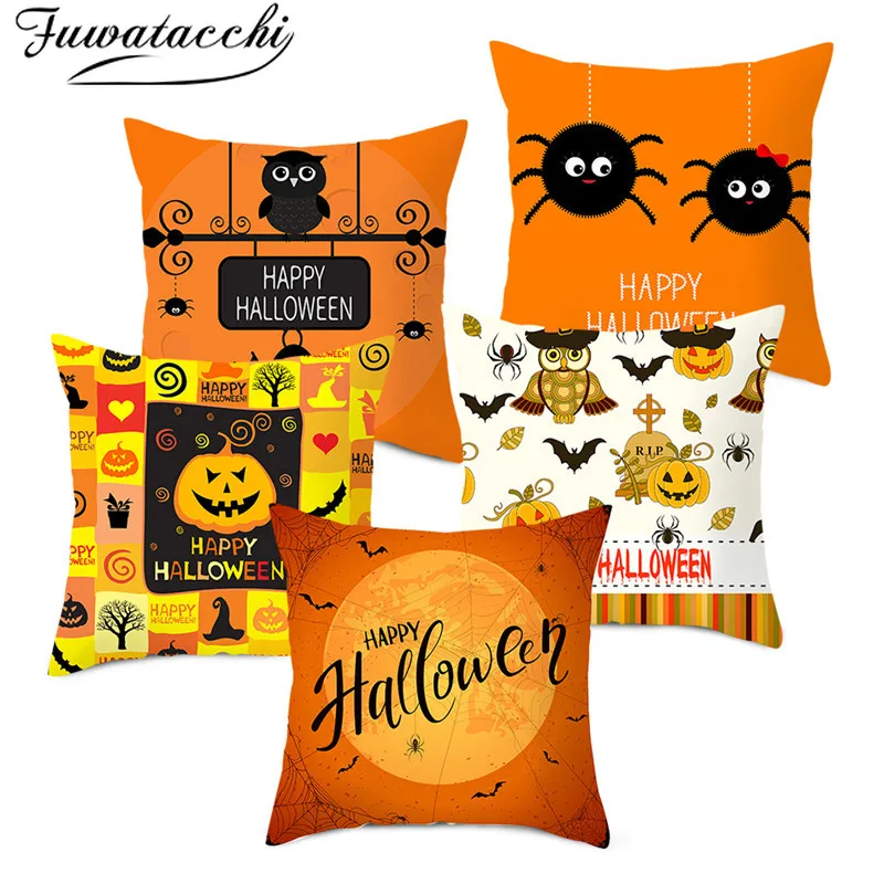 Fuwatacchi Happy Halloween Cushion Cover Geometric Pillows Cover Throw Pillowcase for Home Sofa Decorative Pillows 45*45cm
Fuwatacchi Happy Halloween Cushion Cover Geometric Pillows Cover Throw Pillowcase for Home Sofa Decorative Pillows 45*45cm