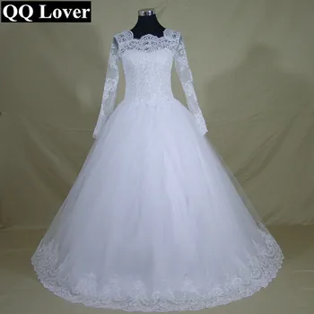 QQ Lover Long Sleeves Lace Wedding Dress 2019 Appliques Cheap Vestido de Noiva Casamento 2019
QQ Lover Long Sleeves Lace Wedding Dress 2019 Appliques Cheap Vestido de Noiva Casamento 2019