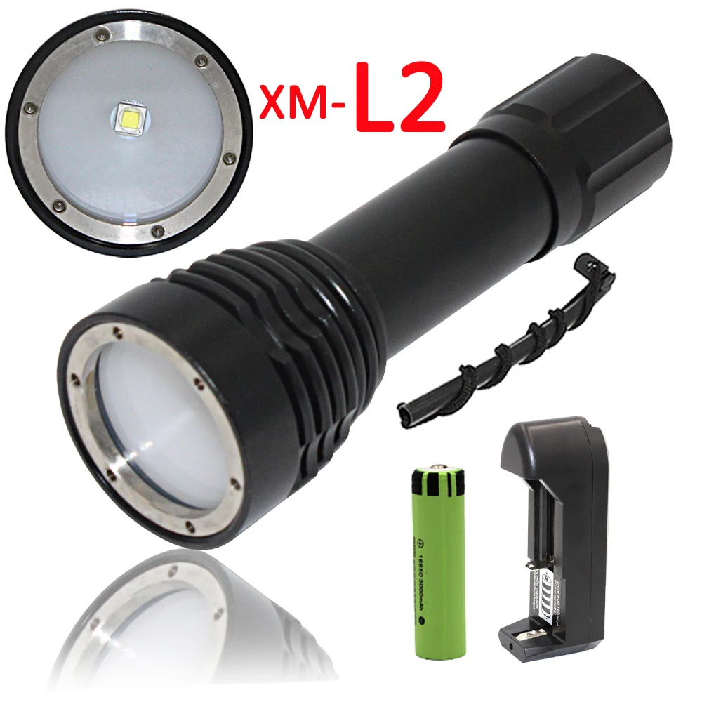 Underwater XM-L2 LED Flashlight Scuba Diving Photography Video Flashlight Waterproof Torch lanterna +18650 Battery + Charger
Underwater XM-L2 LED Flashlight Scuba Diving Photography Video Flashlight Waterproof Torch lanterna +18650 Battery + Charger