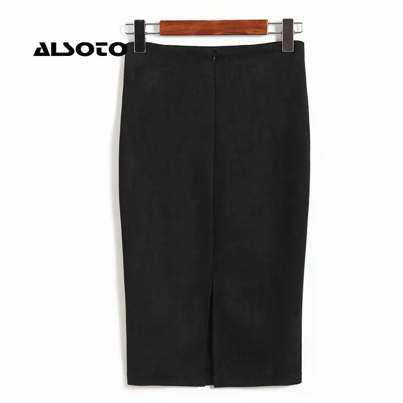 ALSOTO Women Skirts Pencil Skirt Summer Plus Size Knee-Length Female Vintage Suede Split Skirts Jupe Femme Faldas Mujer
ALSOTO Women Skirts Pencil Skirt Summer Plus Size Knee-Length Female Vintage Suede Split Skirts Jupe Femme Faldas Mujer