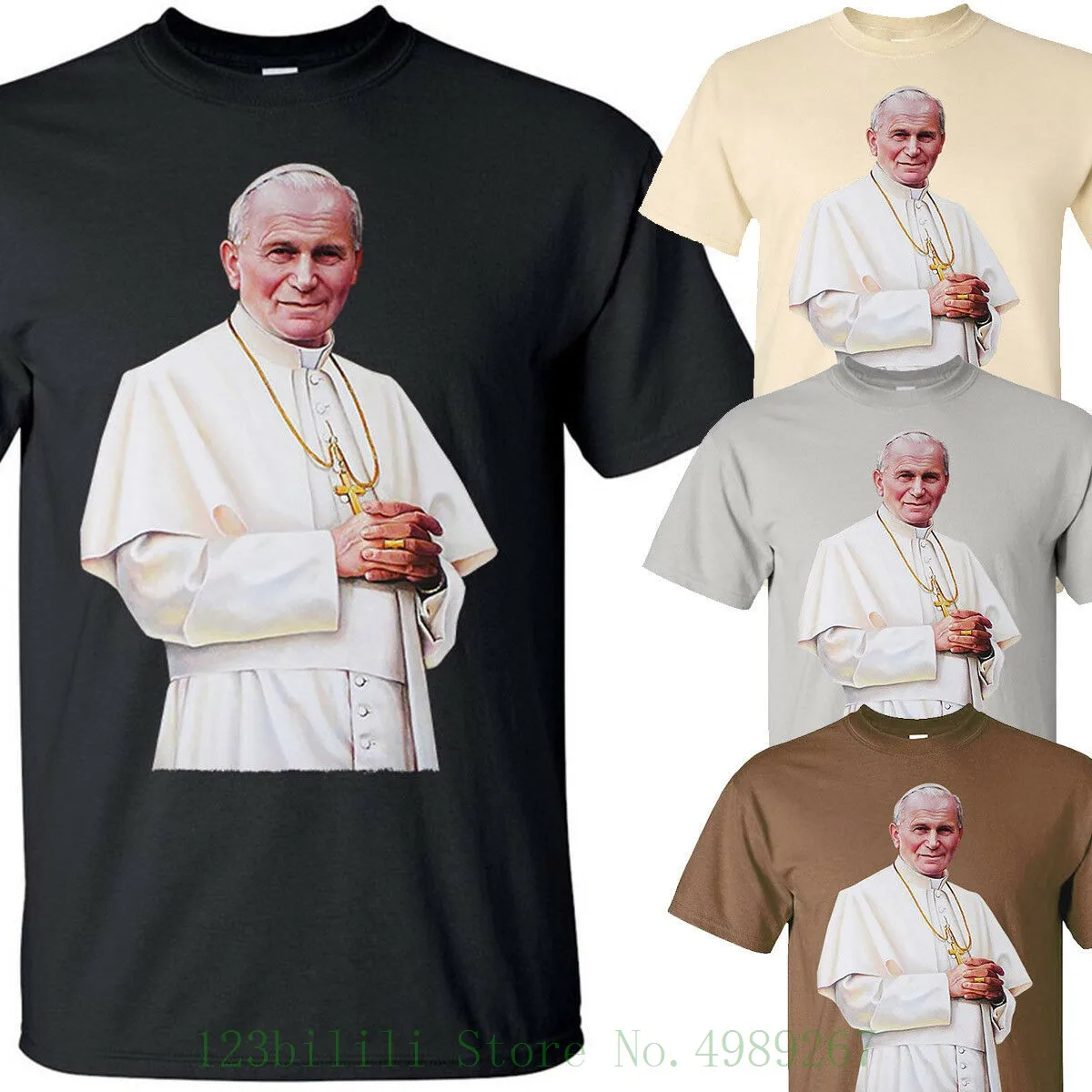 John Paul 2 T Shirt Natural All Sizes S - 5xl V6 Summer Short Sleeves Fashion T Shirt Free Shipping
John Paul 2 T Shirt Natural All Sizes S - 5xl V6 Summer Short Sleeves Fashion T Shirt Free Shipping