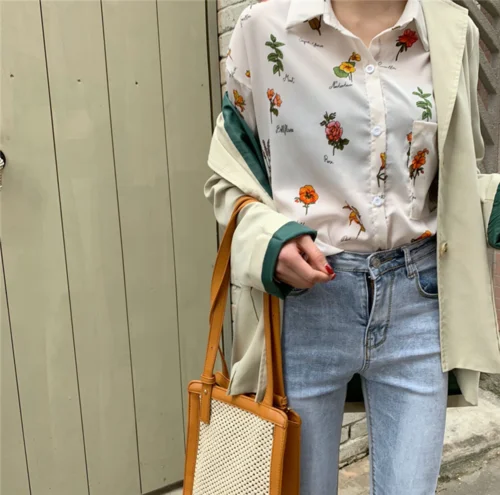 Chiffon Flowal Simple See Through White Simple Vintage Basic All Match Hit Long Sleeve 2019 Spring Female Women Shirts
Chiffon Flowal Simple See Through White Simple Vintage Basic All Match Hit Long Sleeve 2019 Spring Female Women Shirts