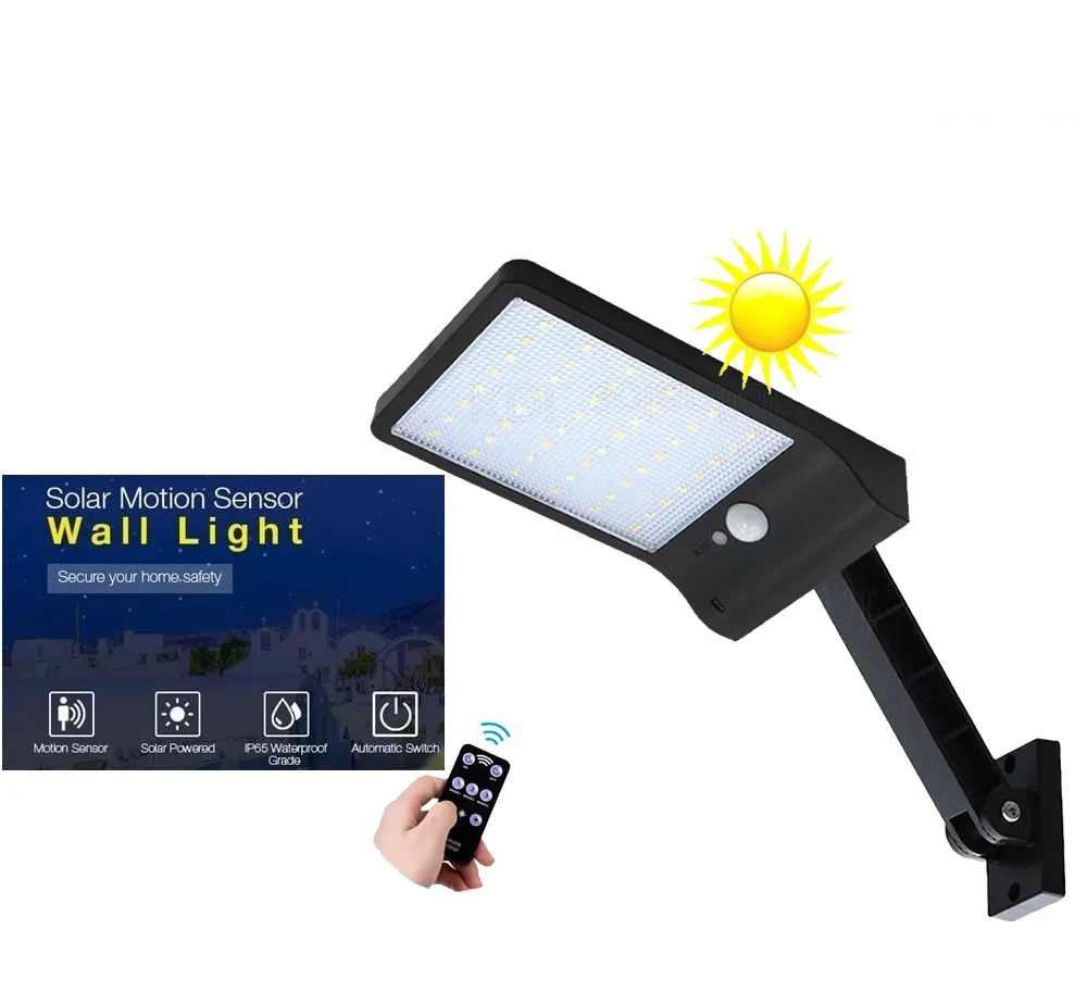 remote control rotate bracket solar street light 48 LED Solar Light Three Modes Black White Waterproof Outdoor Garden Wall Fence
remote control rotate bracket solar street light 48 LED Solar Light Three Modes Black White Waterproof Outdoor Garden Wall Fence