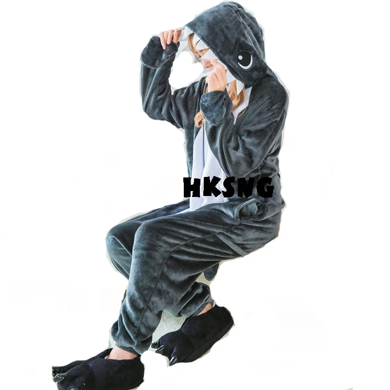 HKSNG 2018 New Adult Winter Grey Shark Pajamas Flannel Animal Kigurumi Onesies Cosplay Costume Party Gift Homewear Sleepwear
HKSNG 2018 New Adult Winter Grey Shark Pajamas Flannel Animal Kigurumi Onesies Cosplay Costume Party Gift Homewear Sleepwear