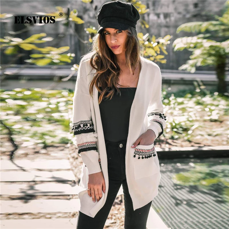 ELSVIOS 3XL Tassel Long Knitted Cardigan Women Elegant Floral Sweater 2018 Casual Autumn Winter Coats Female Cardigans Plus Size
ELSVIOS 3XL Tassel Long Knitted Cardigan Women Elegant Floral Sweater 2018 Casual Autumn Winter Coats Female Cardigans Plus Size