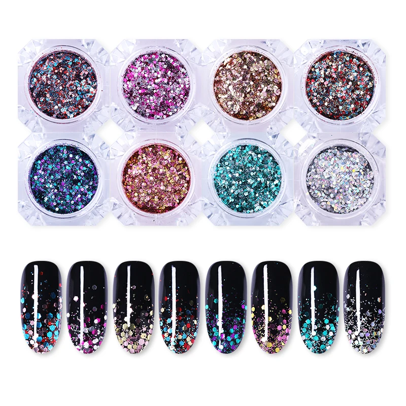 1g Nail Sequins Glitter 3D Nail Art Decorations Gradient Colorful Manicure Design DIY for UV Gel Polish
1g Nail Sequins Glitter 3D Nail Art Decorations Gradient Colorful Manicure Design DIY for UV Gel Polish