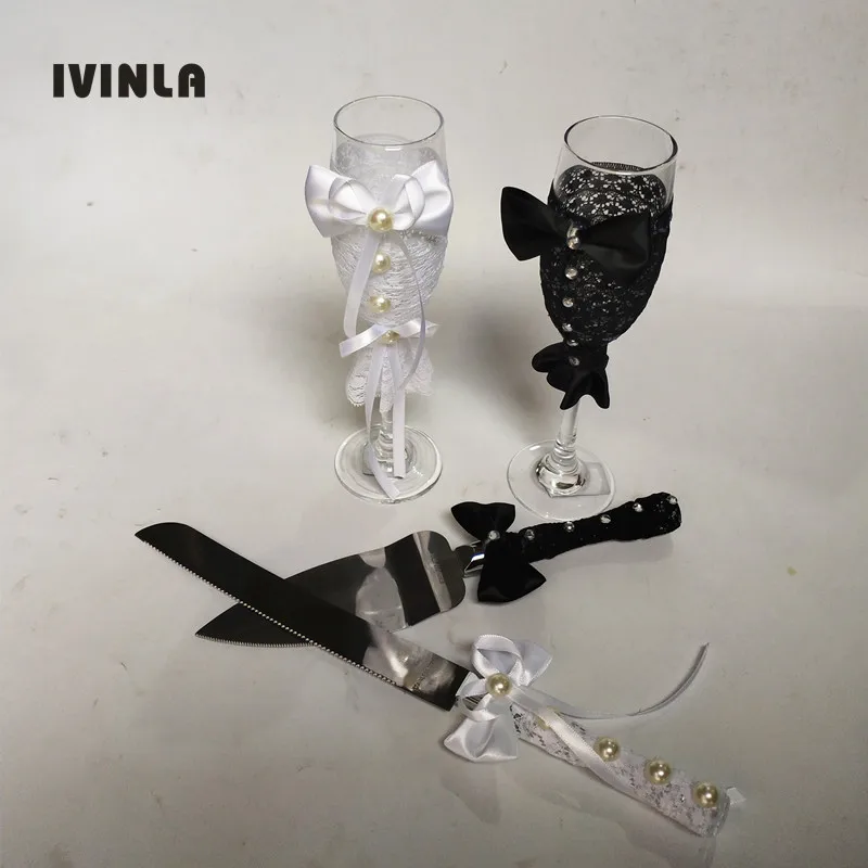 Newest 1 pair/lot bride and groom wedding lace Champagne Toasting Glasses Set lace wedding wine cup +lace Cake knife
Newest 1 pair/lot bride and groom wedding lace Champagne Toasting Glasses Set lace wedding wine cup +lace Cake knife