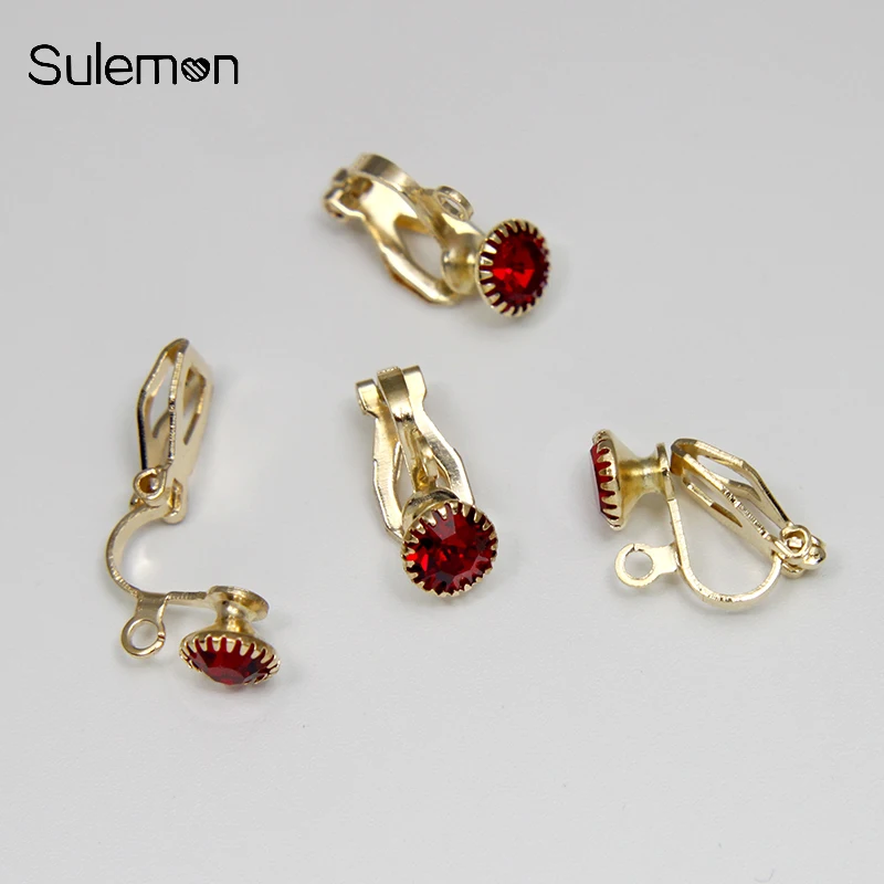 10pcs/Lot Red Rhinestone Ear Clip DIY Handmade Earrings Findings Non Pierced Ear Clips Jewelry Findings Parts Wholesale AS18
10pcs/Lot Red Rhinestone Ear Clip DIY Handmade Earrings Findings Non Pierced Ear Clips Jewelry Findings Parts Wholesale AS18