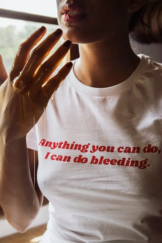 Anything You Can Do I Can Do Bleeding T-Shirt Feminists Women Right Tee Casual Fashion Popular Aesthetic Grunge Tops t shirts
Anything You Can Do I Can Do Bleeding T-Shirt Feminists Women Right Tee Casual Fashion Popular Aesthetic Grunge Tops t shirts