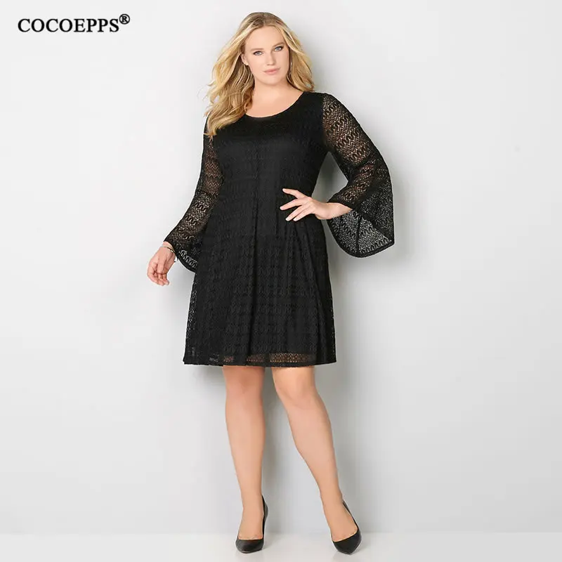 2019 Lace sleeve elegant midi dress 5xl 6xl plus size dress autumn winter women dress 8xl 9xl black white dresses party vestido
2019 Lace sleeve elegant midi dress 5xl 6xl plus size dress autumn winter women dress 8xl 9xl black white dresses party vestido