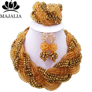 Majalia African Classic Women Jewelry Set Gold champagne golden color Nigerian Wedding Jewelery Sets 12CB0028
Majalia African Classic Women Jewelry Set Gold champagne golden color Nigerian Wedding Jewelery Sets 12CB0028