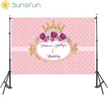 Sunsfun 7x5ft Pink Background Crown Flower White Spot Newborn Photography Princess Baby Shower Birthday Backdrops 220X150cm
Sunsfun 7x5ft Pink Background Crown Flower White Spot Newborn Photography Princess Baby Shower Birthday Backdrops 220X150cm