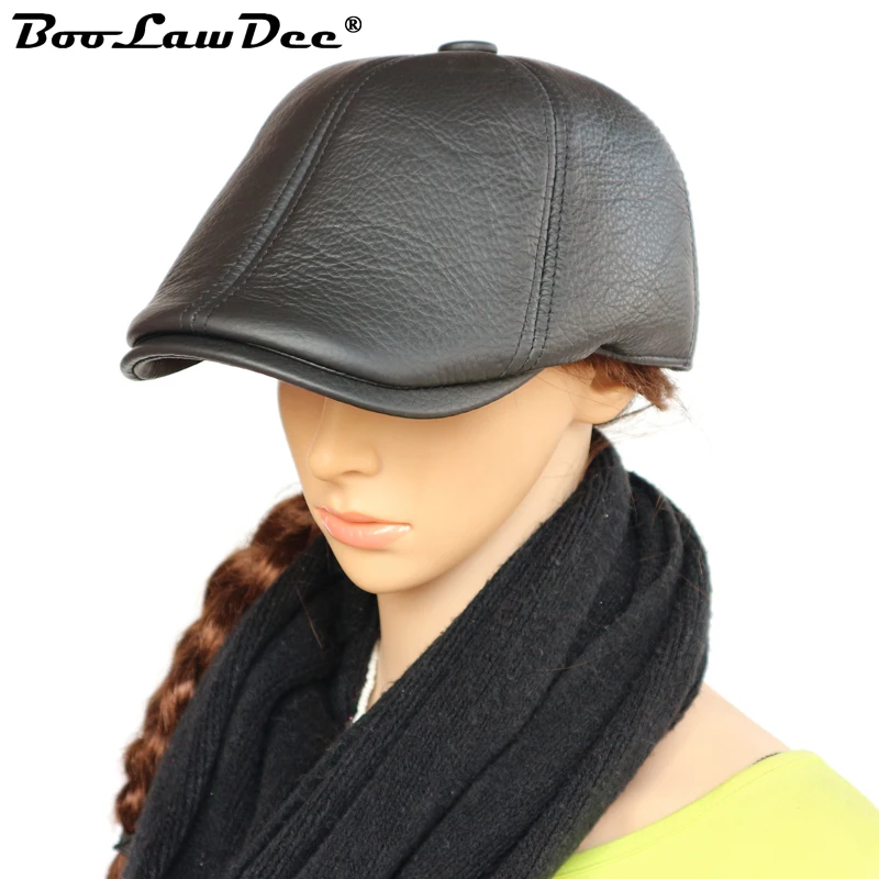 BooLawDee Men and male warming visor leather hat casual solid unisex cap black brown L XL XXL M770
BooLawDee Men and male warming visor leather hat casual solid unisex cap black brown L XL XXL M770