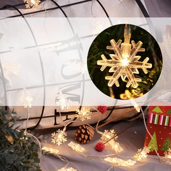 10 20LED Fairy Lights Snowflake Shaped LED String Lights for Chrismas Party Celebration Wedding New Year Garden Decoration
10 20LED Fairy Lights Snowflake Shaped LED String Lights for Chrismas Party Celebration Wedding New Year Garden Decoration