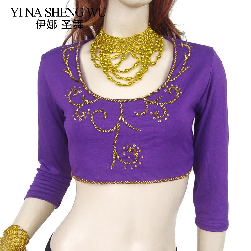 1Pc Belly Dance Top Half Sleeve Top India Belly Dance Top Beaded Sequins Top Bra Square Collar Design Women Dance Top 9 Colors
1Pc Belly Dance Top Half Sleeve Top India Belly Dance Top Beaded Sequins Top Bra Square Collar Design Women Dance Top 9 Colors
