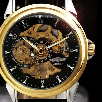Winner New Design Classic Luxury Mens Watches Top Brand Luxury Transparent Black Gold Skeleton Watch Men Mechanical Montre Homme
Winner New Design Classic Luxury Mens Watches Top Brand Luxury Transparent Black Gold Skeleton Watch Men Mechanical Montre Homme