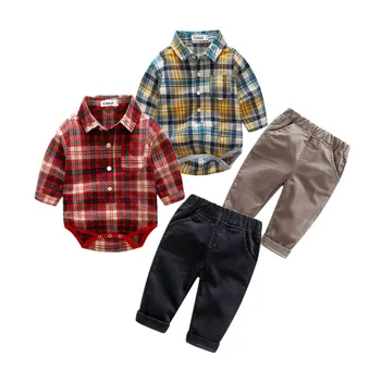 2019 Casual Baby clothing sets infant clothes Baby Suit Boys cotton Long sleeve plaid bodysuit + trousers kids autumn 2pcs set
2019 Casual Baby clothing sets infant clothes Baby Suit Boys cotton Long sleeve plaid bodysuit + trousers kids autumn 2pcs set