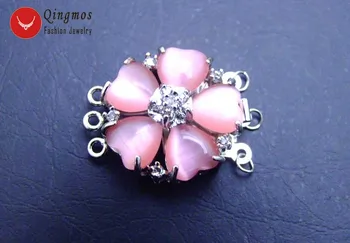 Qingmos 25mm Flower Clasp for Jewelry Making with Pink Cat's Eye Petal 3 Strands Clasp Accessories for Jewelry Gp163 Free Ship
Qingmos 25mm Flower Clasp for Jewelry Making with Pink Cat's Eye Petal 3 Strands Clasp Accessories for Jewelry Gp163 Free Ship
