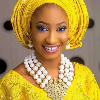 Charms White Beaded African Jewelry Sets Nigerian Wedding Costume Jewelry Set for Women Chunky Statement Necklace Set WE174
Charms White Beaded African Jewelry Sets Nigerian Wedding Costume Jewelry Set for Women Chunky Statement Necklace Set WE174