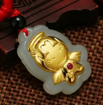 Hetian jade pendant natural Hetian white jade gold inlaid jade angel pendant square jade pendantH27#
Hetian jade pendant natural Hetian white jade gold inlaid jade angel pendant square jade pendantH27#