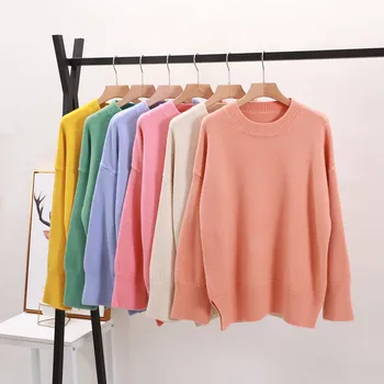 2018 Fashion knitted sweater fwomen winter 2018 pull pullovers loose lazy sweater thick side split pullover sweaters female jump
2018 Fashion knitted sweater fwomen winter 2018 pull pullovers loose lazy sweater thick side split pullover sweaters female jump