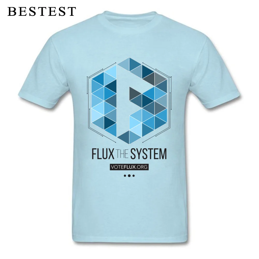 Flux the System 7225 Cotton Fabric Tops Shirts for Men Classic T Shirt Print Graphic Round Neck Tops Shirt Short Sleeve Flux the System 7225 light