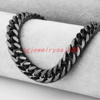 New Chic 10mm Wide Stainless Steel Curb Cuban Link Chain Black Tone Biker Men's Bracelet Or Necklace Jewelry 7-40inches Choose
New Chic 10mm Wide Stainless Steel Curb Cuban Link Chain Black Tone Biker Men's Bracelet Or Necklace Jewelry 7-40inches Choose