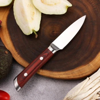 2018 KEEMAKE Premium 3.5" Paring Knife German 1.4116 Steel Blade Kitchen Knives Color Wood Handle+Rivets Fruit Peeling Knives
2018 KEEMAKE Premium 3.5" Paring Knife German 1.4116 Steel Blade Kitchen Knives Color Wood Handle+Rivets Fruit Peeling Knives