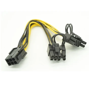 PC DIY GPU 6Pin to Graphics Video Card Double PCI-E PCIe 8Pin (6Pin + 2Pin) Power Supply Splitter Cable for BTC Miner Ming 20cm
PC DIY GPU 6Pin to Graphics Video Card Double PCI-E PCIe 8Pin (6Pin + 2Pin) Power Supply Splitter Cable for BTC Miner Ming 20cm