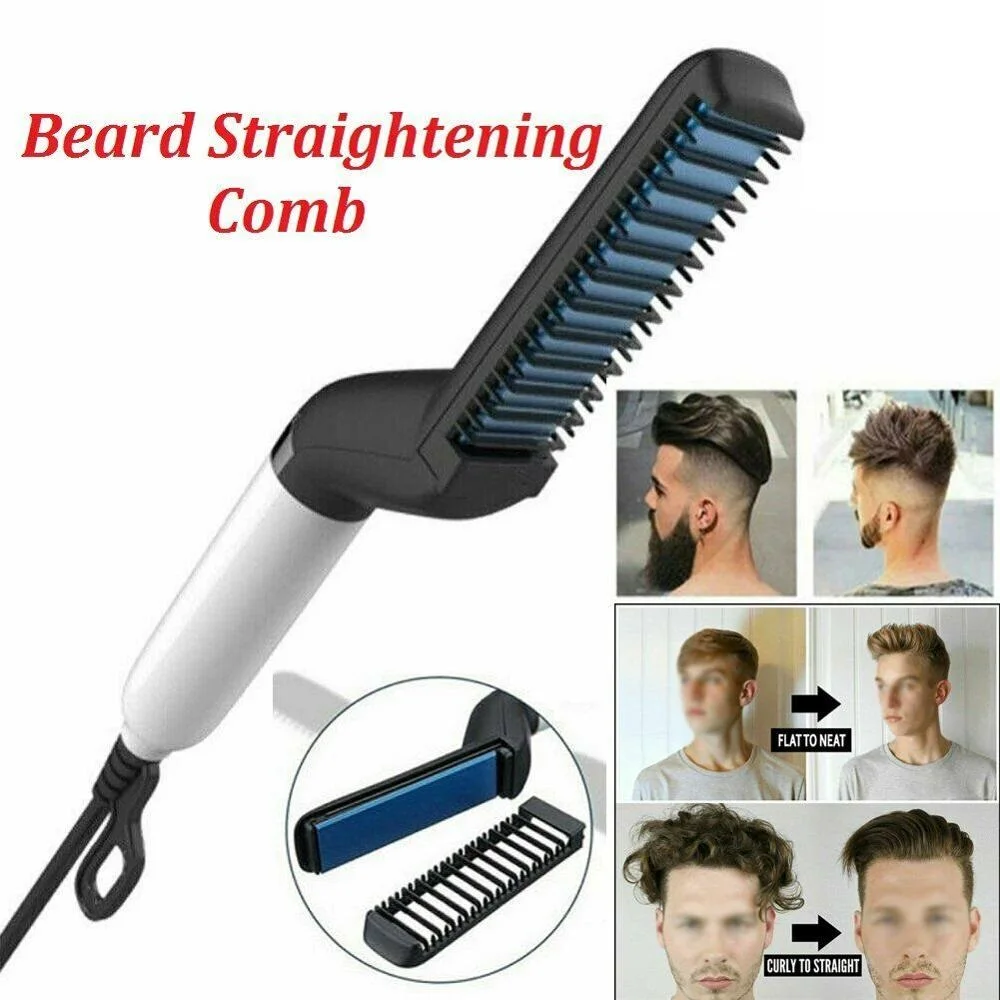Quick Beard Straightening Comb Multifunctional Men Hair Curler Comb Curling Straighten Hair Styler Styling Combs Hair Brush
Quick Beard Straightening Comb Multifunctional Men Hair Curler Comb Curling Straighten Hair Styler Styling Combs Hair Brush