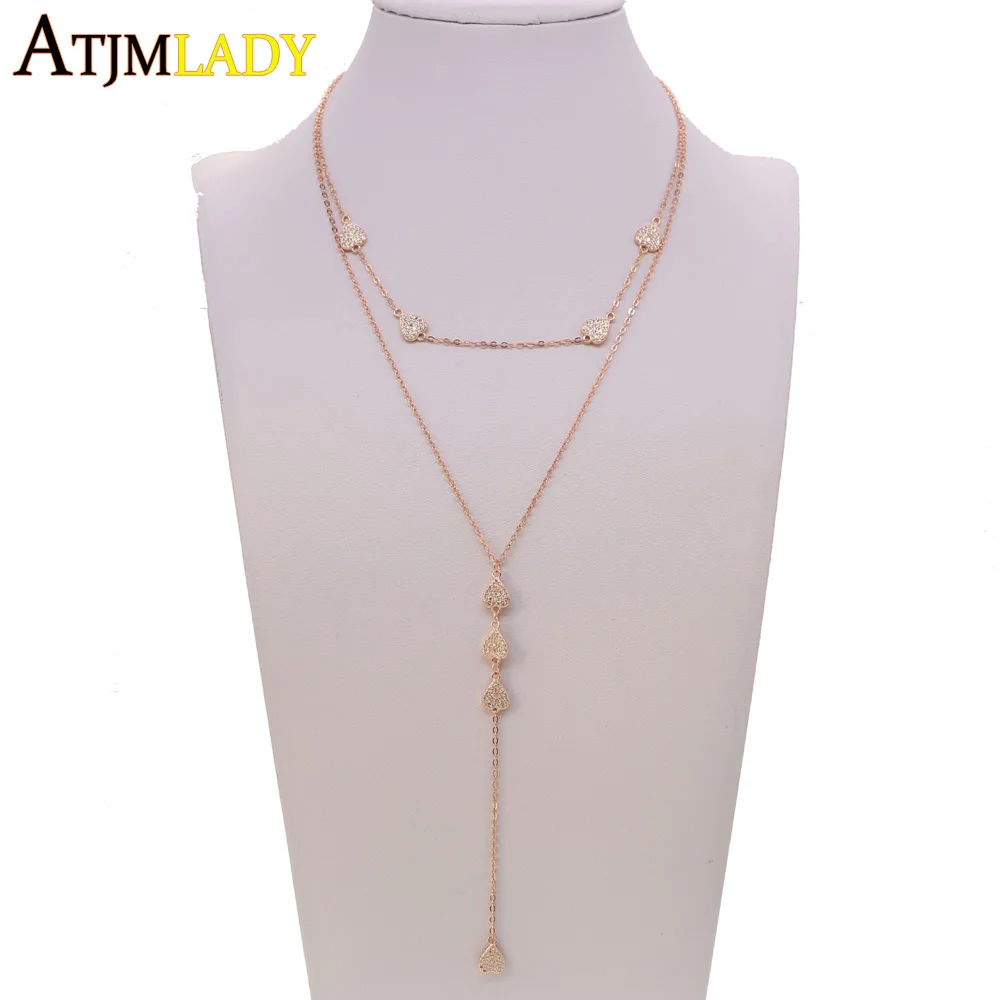 2018 New women sexy necklace 925 sterling silver chain double layer heart AAA Cubic Zirconia Tears drop Charm Y choker jewelry
2018 New women sexy necklace 925 sterling silver chain double layer heart AAA Cubic Zirconia Tears drop Charm Y choker jewelry