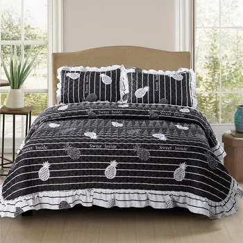 Black/White Summer Thin Comforter 3 Pieces with 2 Pillowcase 3D Tropical Pineapple Printed Strip Pattern Air Conditioner Quilt
Black/White Summer Thin Comforter 3 Pieces with 2 Pillowcase 3D Tropical Pineapple Printed Strip Pattern Air Conditioner Quilt