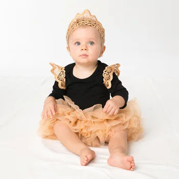 Baby Clothing Set Long Sleeves Champagne Black Baby Rompers+Princess+Tutu Skirt+Lace Headband Cute Girls Baby Shower Clothes
Baby Clothing Set Long Sleeves Champagne Black Baby Rompers+Princess+Tutu Skirt+Lace Headband Cute Girls Baby Shower Clothes